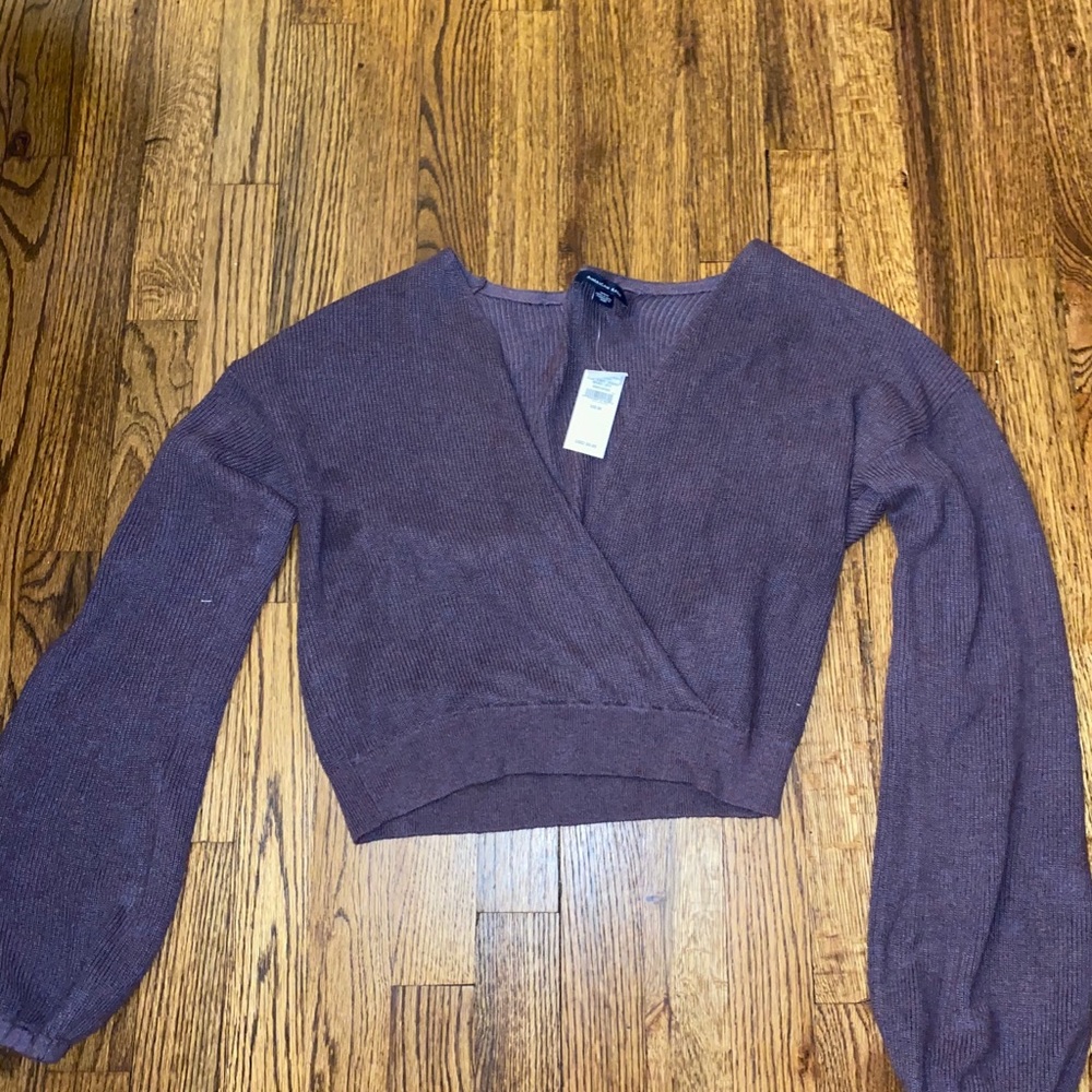Purple v neck sweater